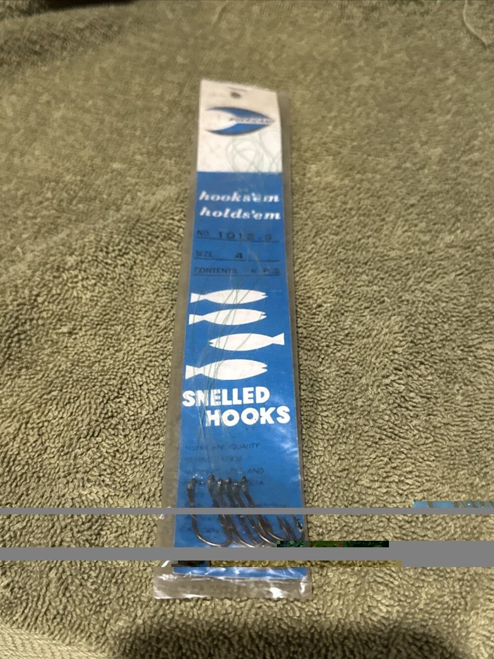 Hooks Em Holds Em Snelled Hooks Brand New From Tackle Box Vintage 1960s